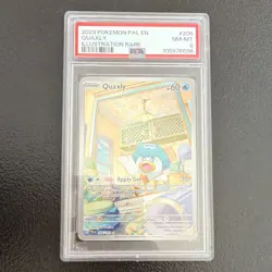 Pokemon Paldea Evolved Quaxly 206/193 Illustration Rare Holo PSA 8 - Image 1