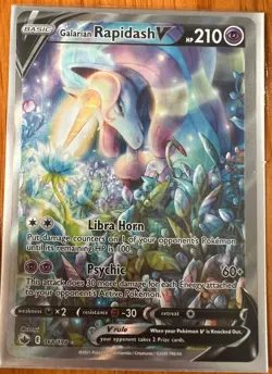 The Pokemon Company Galarian Rapidash V 168/198 Full Art Holo Ultra Rare - Image 1