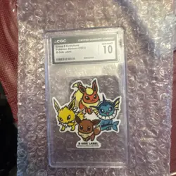 Pokemon Japanese Stickers B-Side Label Eevee & Evolutions (Eeveelutions) CGC 10 - Image 1