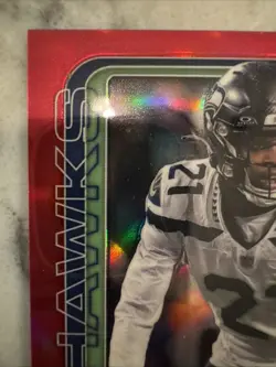 Devon Witherspoon 2025 Topps Chrome RC #400 Red Refractor SP 5/5 Seattle Bookend - Image 4