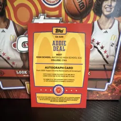 Topps 2025 Chrome McDonald's All American Addie Deal West Autograph Card #EA-ADE - Image 2