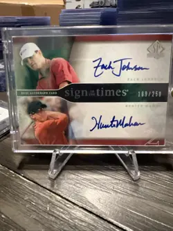 2004 SP Authentic Sign of the Times #ZJ/HM Zach Johnson Hunter Mahan Auto /250 - Image 1
