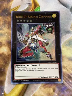 Yu-Gi-Oh! Wind-Up Arsenal Zenmaioh BROL-EN083 Ultra Rare 1st Edition-NM - Image 1