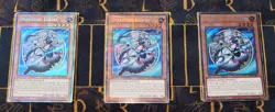 YUGIOH Dracotail Lukias x3 (JUSH-EN001) Starlight Rare 1st Edition Near Mint - Image 1