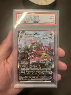 Pokemon 2021 Rayquaza VMAX 218/203 Alt Art Secret Rare Evolving Skies PSA 9 - Image 3