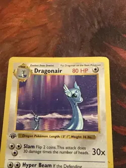 LP Dragonair Pokemon 1st Edition Shadowless Base Set 18/102 English - Image 2