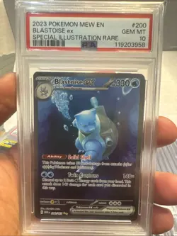 2023 POKEMON MEW EN-151 SPECIAL ILLUSTRATION RARE #200 BLASTOISE EX PSA 10 - Image 1