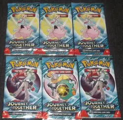 POKEMON SCARLET & VIOLET LOT (6) BOOSTER PACKS JOURNEY TOGETHER NISP - Image 2