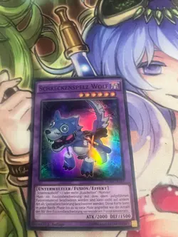 FRIGHTFUR WOLF SUPER RARE GERMAN FUEN-EN021 DE021 NEAR MINT YUGIOH - Image 1
