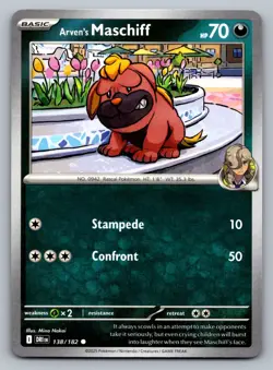 Pokemon TCG SV10: Destined Rivals Arven's Maschiff 138/182 - Image 1