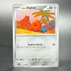 Pokemon Scarlet & Violet: Surging Sparks #122/191 Alolan Diglett - Image 1