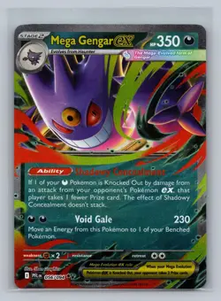 Mega Gengar ex 056/094 Double Rare Phantasmal Flames Pokemon NM - Image 1