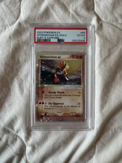 Pokemon Hitmonchan ex #98/109 Holo - 2003 Ruby & Sapphire - PSA 4 VG-EX - Image 1
