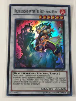 Yugioh Brotherhood Of The Fire Fist - Horse Prince CBLZ-EN097 Super Rare NM - Image 1