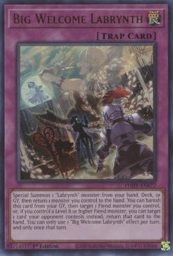 Yugioh! MP Big Welcome Labrynth - PHHY-EN077 - Ultra Rare - 1st Edition Moderate - Image 1