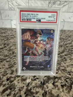 One Piece 2024 en PSA Magazine Exclusive #060 Monkey D. Luffy PSA 10 Gem Mint - Image 1