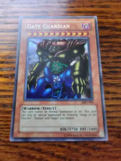 NM Yugioh - Gate Guardian - MRD-000 - Secret Rare - Unlimited Edition-Metal - Image 1