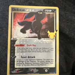 Umbreon Gold Star 17/17 Celebrations 25th Anniversary - Image 4