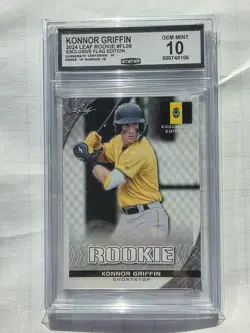 Konnor Griffin 2024 Leaf #FL-09 Top Prospect Rookie Card CCG GEM MINT 10 - Image 1