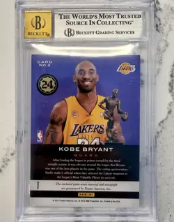 2011 Panini Limited Kobe Bryant ON CARD AUTO GAME USED PATCH TROPHY CASE 13/15 - Image 2