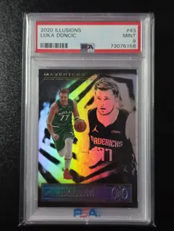 PANINI ILLUSIONS 2020-21 LUKA DONCIC #43 PSA 9 DALLAS MAVERICKS BASE - Image 1