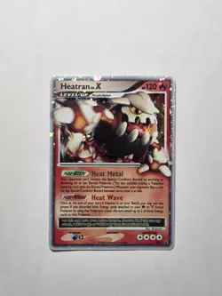 Pokemon Card Heatran LV. X DP31 Diamond & Pearl Black Star Promo LP/NM - Image 1