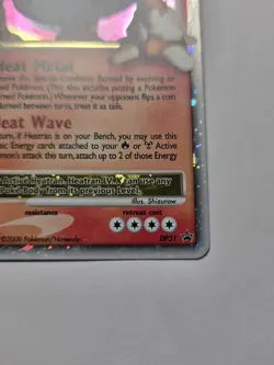 Pokemon Card Heatran LV. X DP31 Diamond & Pearl Black Star Promo LP/NM - Image 4