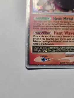 Pokemon Card Heatran LV. X DP31 Diamond & Pearl Black Star Promo LP/NM - Image 5