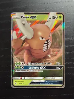 Pinsir GX - 6/68 - Pokemon Hidden Fates Sun & Moon Ultra Rare Card NM - Image 1