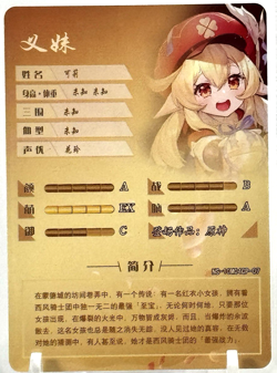 Goddess Story: Klee Genshin Impact CP 10M04-7 Anime Waifu CCG Trading Card - Image 2