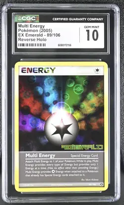 CGC 10 Multi Energy 2005 EX Emerald 89/106 Reverse Holo Stamped Pokemon Card - Image 1