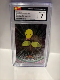 CGC 7 Bellsprout 1999 Series 1 Topps 69 Silver Foil Pokemon Card - Image 1