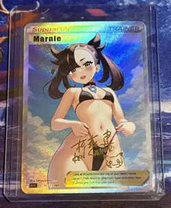 Marnie Pokemon Trainer Card - Waifu Foil Card - Goddess Story - Image 1
