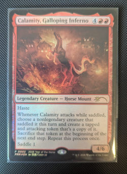 Calamity, Galloping Inferno - FOIL - Year Of The Horse APAC Promo - MTG - Image 1