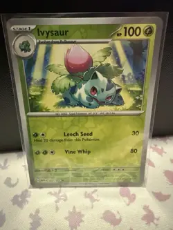 Pokemon TCG Ivysaur 002/165 Scarlet & Violet 151 Reverse Holo Card - Image 1