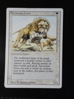 Savannah Lions Revised LP Lightly Played MTG Magic the Gathering - Image 1