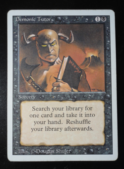 Demonic Tutor Revised MP Moderately Played MTG Magic the Gathering - Image 1