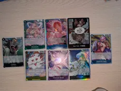 One Piece TCG OP11 Rare Lot Sanji SR Reiju Shirahoshi Zeus White Don!! - Image 1