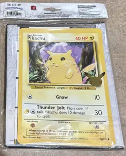 Pokemon 25th Anniversary Jumbo Pikachu First Partner Collector's Binder SEALED 820650809606 - Image 1