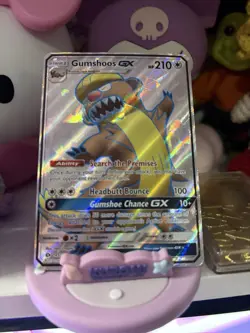 Pokemon TCG S&M Base Set Gumshoos GX 145/149 NM Condition Rare Holo - Image 1