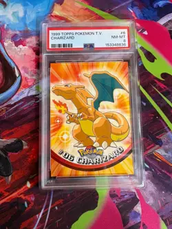 PSA 8 1999 TOPPS POKEMON TV #6 CHARIZARD - Image 1
