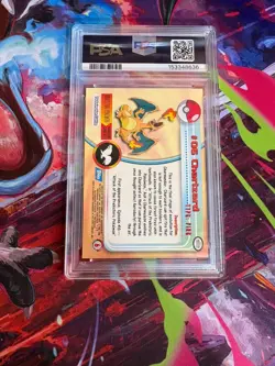 PSA 8 1999 TOPPS POKEMON TV #6 CHARIZARD - Image 3