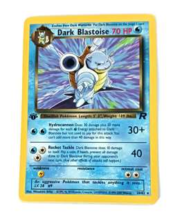Team Rocket First Edition Dark Blastoise Vintage Pokemon Card NH NM Condition - Image 3
