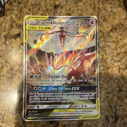Pokemon Espeon & Deoxys GX TAG TEAM Promo Full Art Holo SM240 260 HP Card - Image 1