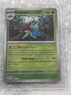 Roserade 009/162 Temporal Forces Reverse Holo Pokemon TCG Card NM - Image 1