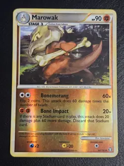 Marowak 44/102 2010 Triumphant Set Pokemon Card Reverse Holo LP - Image 3