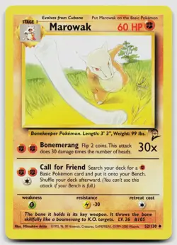 Marowak 52/130 Base Set 2 Pokemon LP - Image 1
