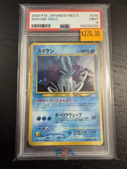 2000 Pokemon Japanese Neo Suicune Holo Psa 9 245 - Image 1