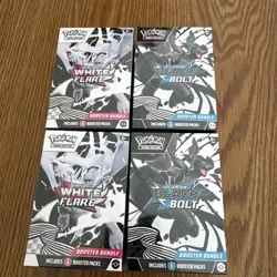 Pokemon TCG Black Bolt (2)And White Flare Booster Bundles (2)Factory Sealed - Image 1