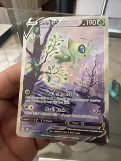 Pokemon TCG Celebi v 245/264 Fusion Strike Alternate Art Rare Holo Nm/M - Image 1